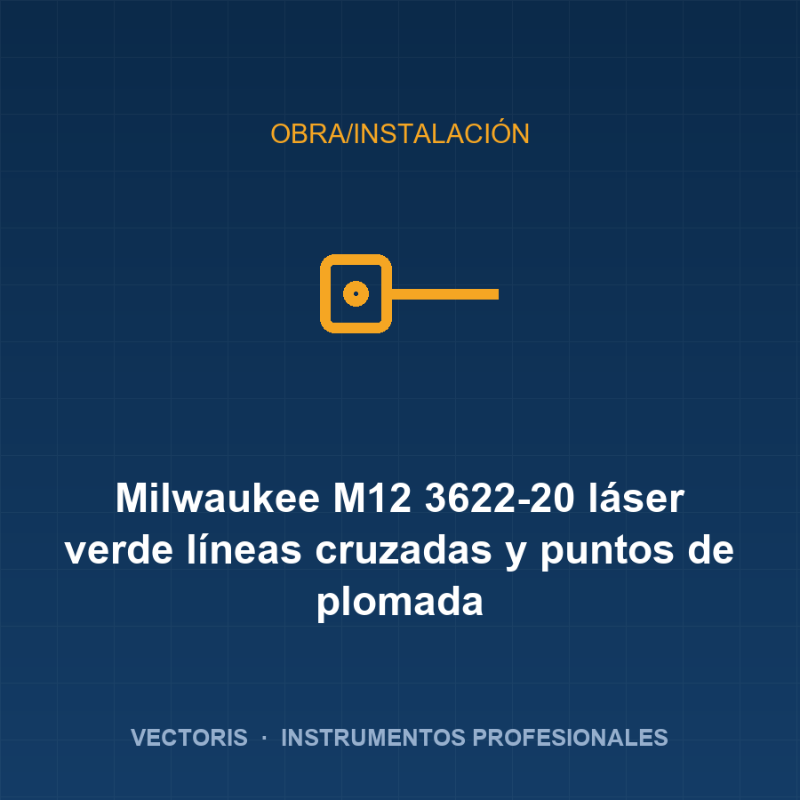 Milwaukee M12 3622-20 láser verde líneas cruzadas y puntos de plomada