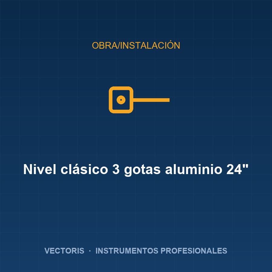 Nivel clásico 3 gotas aluminio 24"